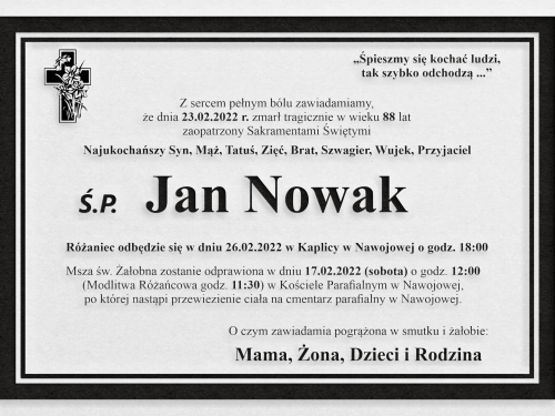 Ś.P Jan Nowak